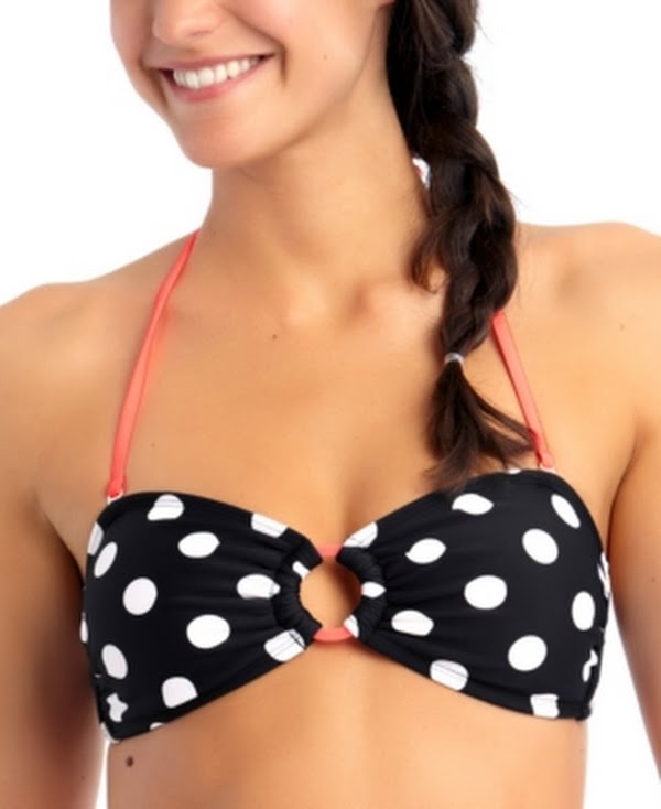 California Waves Polka Dot Convertible Bralette Bikini Top